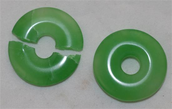 A group of five jadeite pendants and other hardstone carvings, 20th century, 2.4 to 7.7.cm (10)